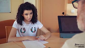 Young student tried old professor's cock