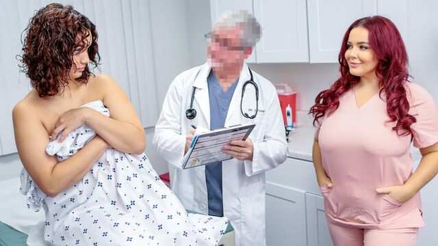 Old doctor arranges threesome with nurse and patient