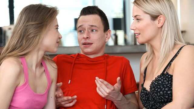 Girls give blowjobs to their suitors, arranging group sex